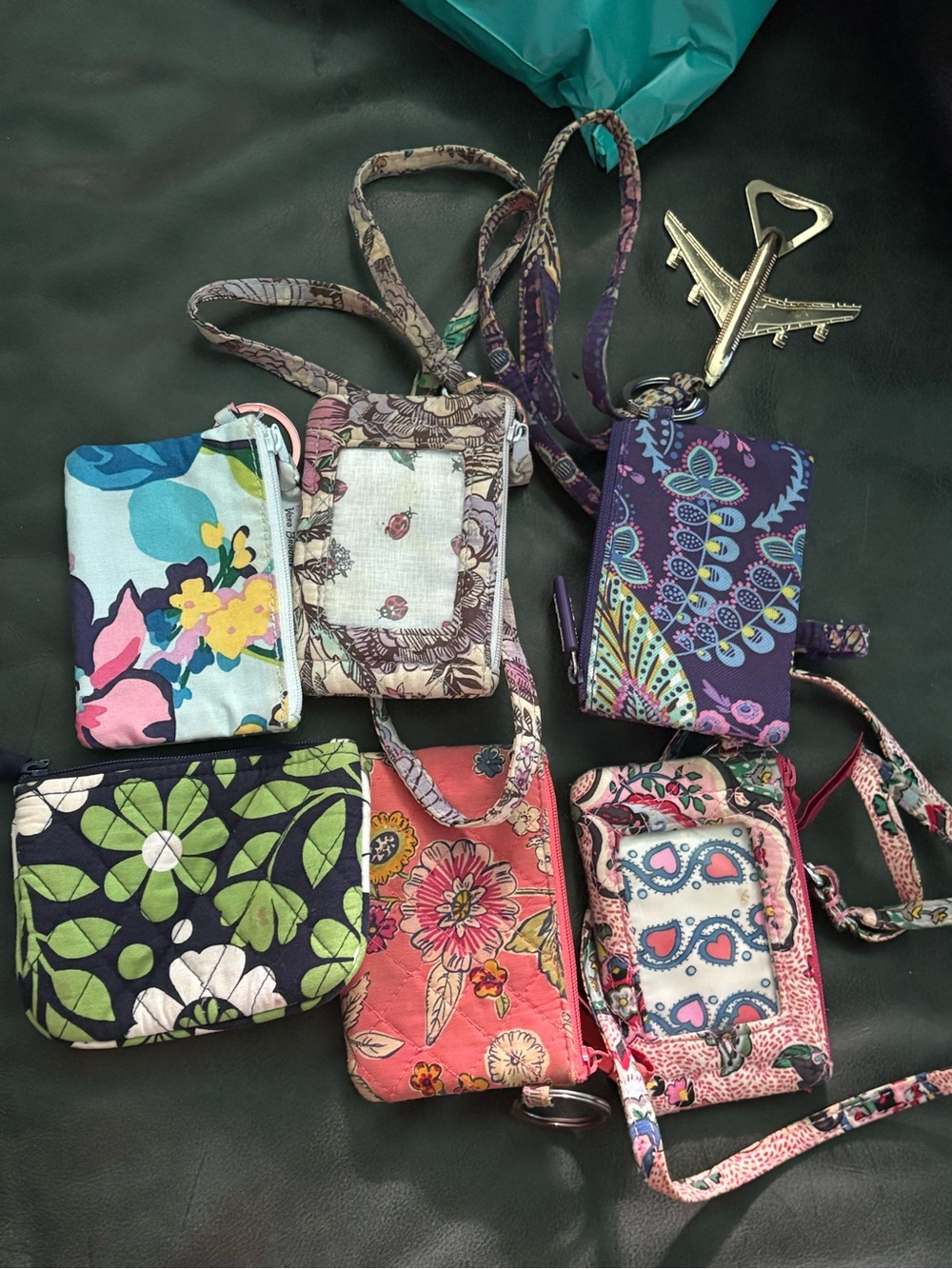 Vera Bradley Floral Multi-Color Wristlet and Card Holder Set